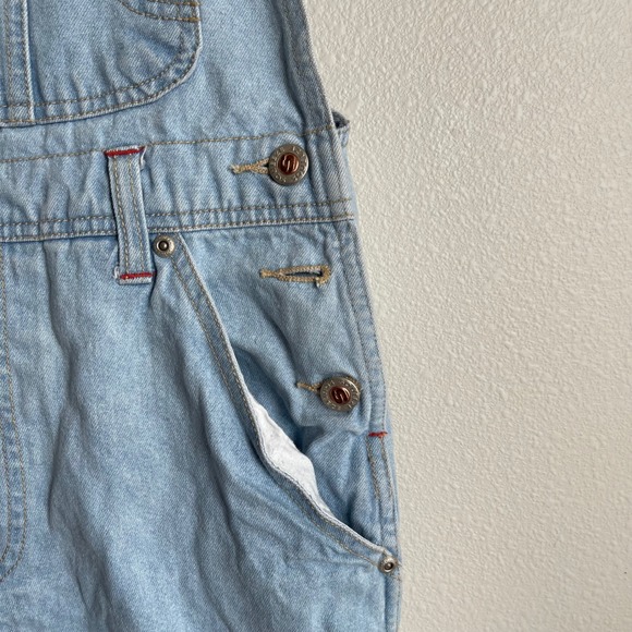 Vintage 90s Squeeze Denim Overall Shortalls Size‎ 6 - Picture 5 of 13